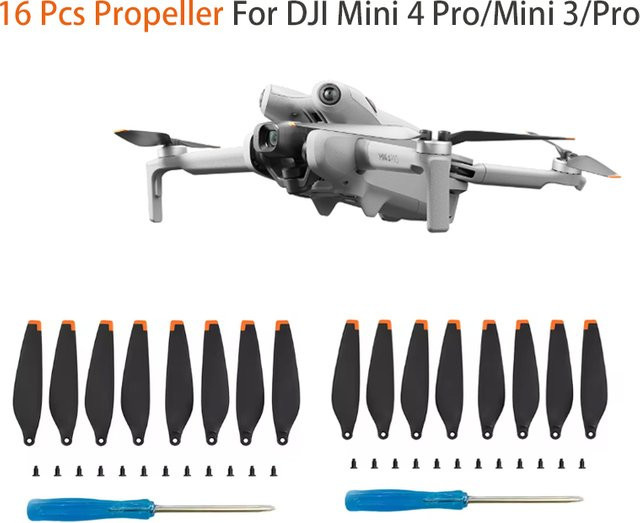 DJI 16-teiliges Propeller-Set für MINI 3 und MINI 4 PRO Drohnen in Orange - Bild 1
