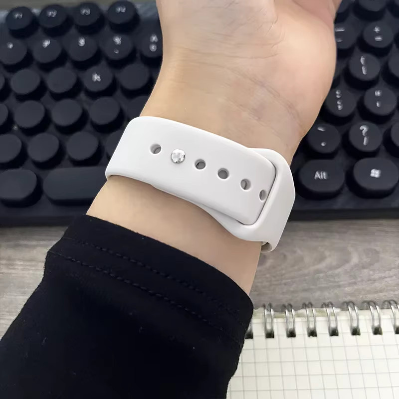 NEY Uhrenarmband Silikon, 18 mm, Weiß, Unisex - Bild 3