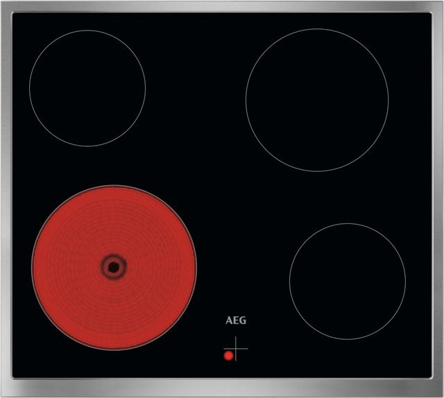 AEG Glaskeramikfeld TA64RA00XB in Schwarz und Edelstahl - Bild 1