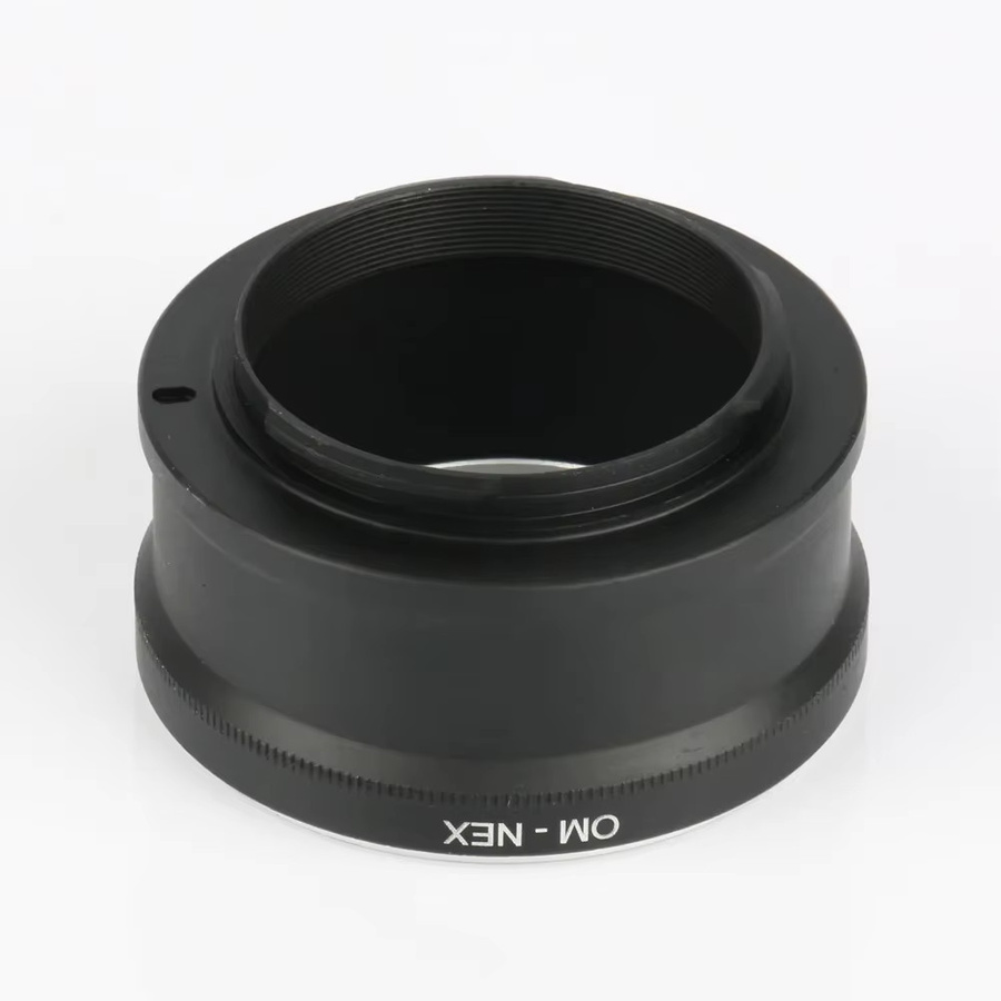 ALLOYSEED Adapterring für Olympus OM Objektive auf Sony NEX E-Mount Kameras, Schwarz - Bild 2