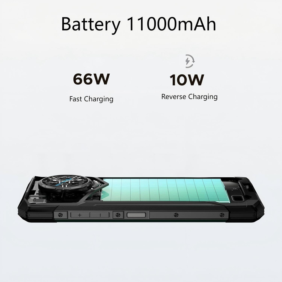 DOOGEE S200 Ultra 5G Smartphone mit 48GB RAM, 1TB Speicher, 6,72 Zoll Display, 11000mAh Akku und 100MP Kamera in Schwarz mit Android 15 - Bild 3