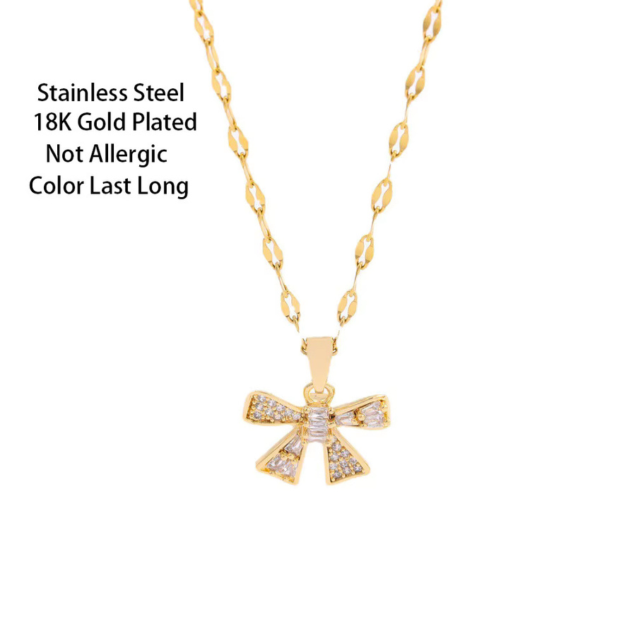 Marisa Halskette Edelstahl, Gold, Zirkonia, Kristall, Damen - Bild 2