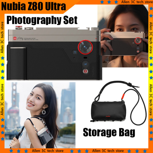 Nubia Fotografie-Griffset mit Schnellverschluss-Handgriff und Handyhülle für Z70 Ultra, Z70S Ultra und Z80 Ultra in Schwarz - Bild 1