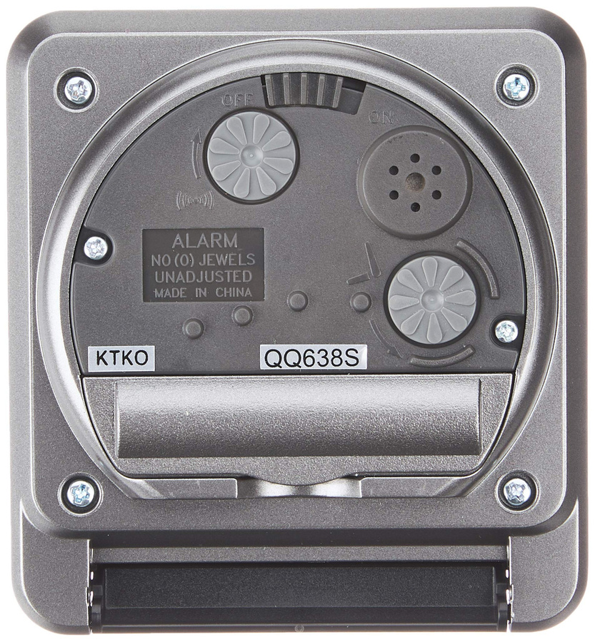 Seiko Tischuhr Wecker Analog mit Beleuchtung und Alarmton QQ638S, B/T/H: 17,2 x 7,8 x 2,4 cm - Bild 2