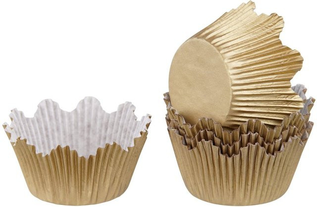 Dr. Oetker Papierbackförmchen rund in Gold, Durchmesser: 5 cm - Bild 1