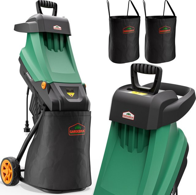Häcksler 2400W mit 2 Sammelbeuteln je 50L - Bild 1