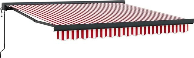 vidaXL Markise aus Polyester und Aluminium in Rot und Weiß B/H: 300 x 250 cm - Bild 1