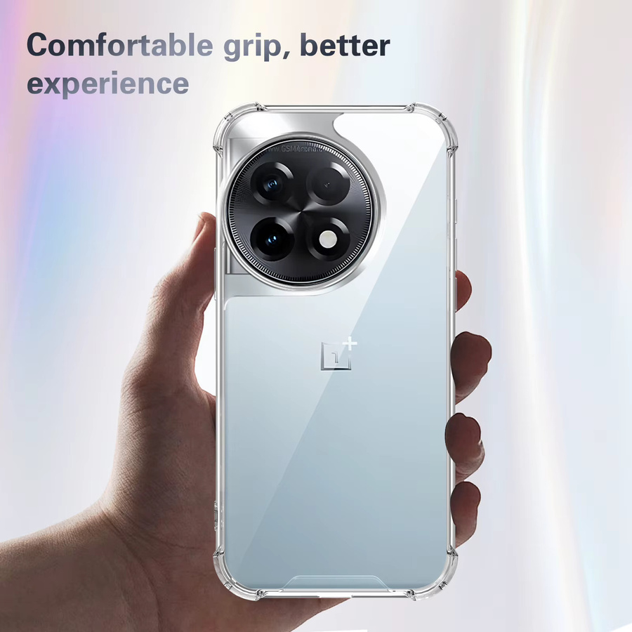 OnePlus 11 CPH2449 Hülle, stoßfeste Silikon-Schutzhülle mit Luftpolster und Hartschale, transparent matt - Bild 2