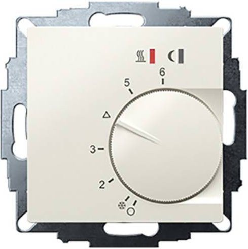 Eberle Raumthermostat UTE 2800-R-RAL1013-G-55 für Unterputz-Heizungen in Beige und Weiß - Bild 1