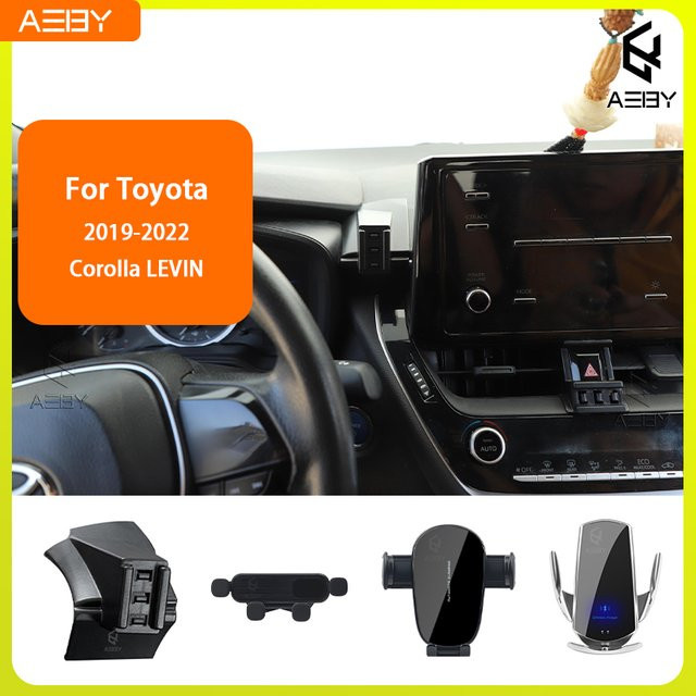 Handyhalterung mit kabelloser Ladestation für Toyota Corolla LEVIN 2019-2022 in Schwarz - Bild 1