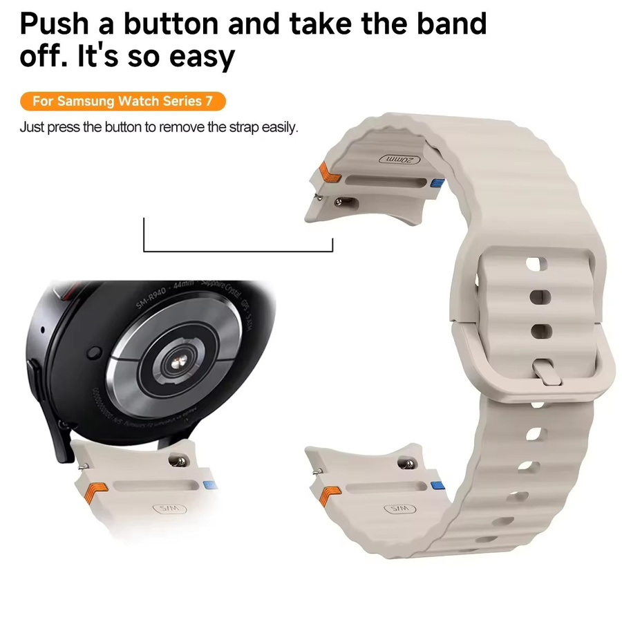 RWBANDS Uhrenarmband Silikon, Weiß, Unisex - Bild 2