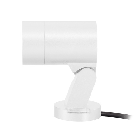Luxvenum Gartenstrahler LED Bodenleuchte in Weiß Matt mit Milchglas, dimmbar, IP65, 7W, 230V
