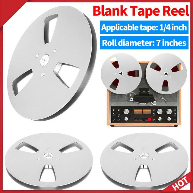 ALLOYSEED Aufnahme Reel aus Aluminiumlegierung für Sound Band Recorder, 7 Zoll, 3 Loch Öffnung, Silber - Bild 1