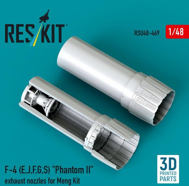 Meng Models F-4 Phantom II exhaust nozzles, 3D Printed - Bild 1