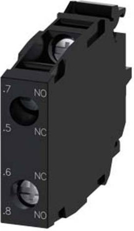 Siemens Kontaktmodul 3SU1400-1AA10-1RA0 aus Kunststoff, 1 Öffner und 1 Schließer, Schwarz - Bild 1