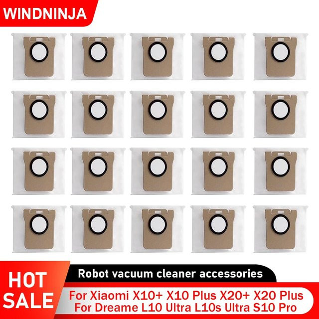 Staubbeutel für Dreame L10 Ultra L20 Ultra L30 Ultra S10 Pro und Xiaomi X10 Plus X20 Plus X20 Max Mijia M30S M40 in Weiß - Bild 1