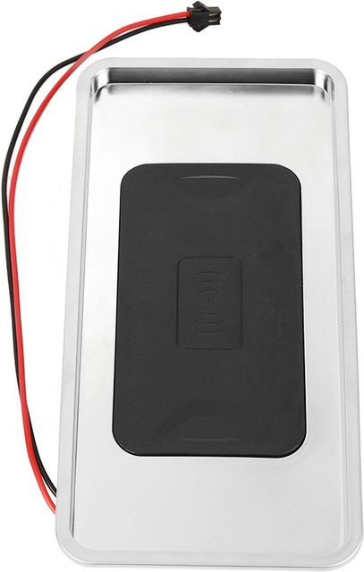 Fishine 15W Kabelloses Auto LadePad mit 2 Kabeln für DC12V in Silber oder Weiß - Bild 1
