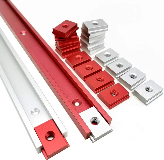 FNICEL T-Slider T-Schlitz Gleitmutter Set aus Aluminiumlegierung in Rot, 10 Stück - Bild 1