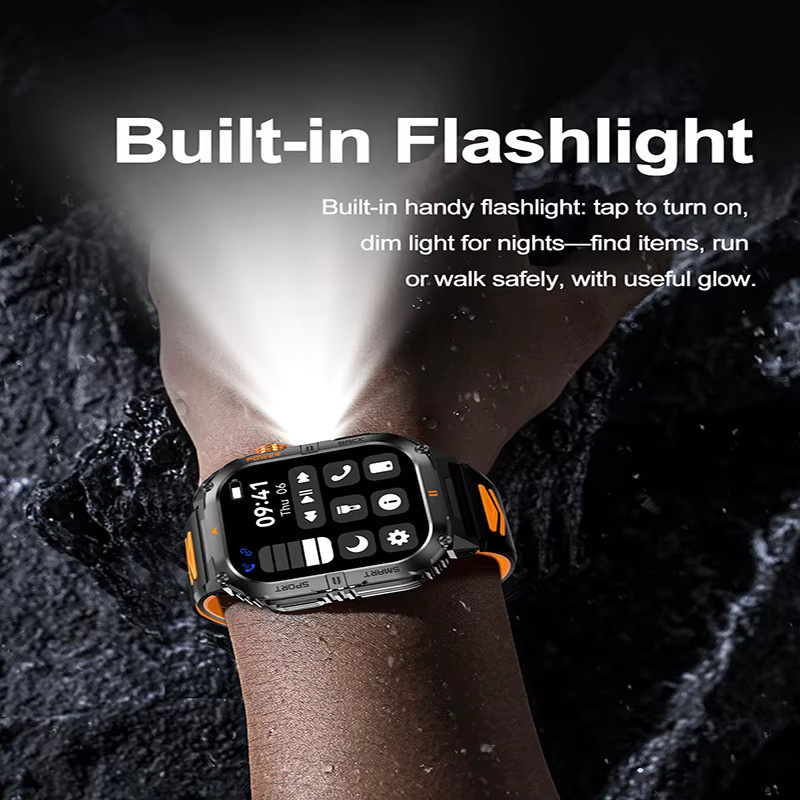 BOALZETD Smartwatch, Schwarz, Herren, 2,0 Zoll, Bluetooth, GPS - Bild 6