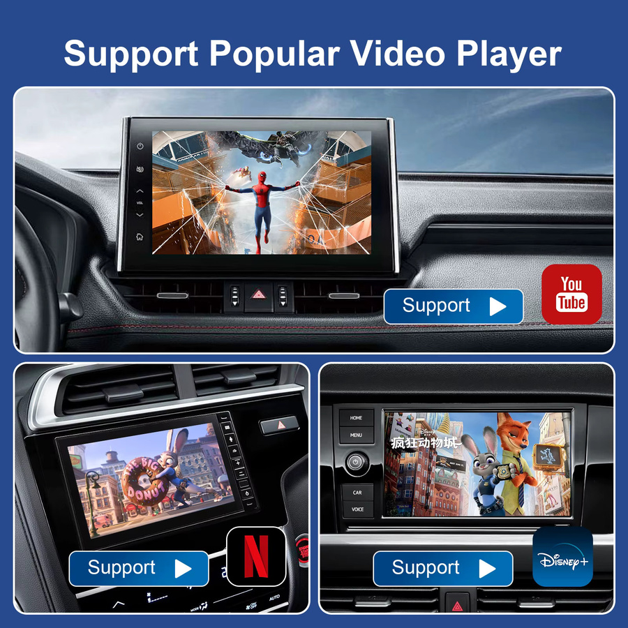 Ezonetronics Android 13 Smart-TV-Box mit kabellosem Android Auto und CarPlay AI-Box in Schwarz - Bild 3