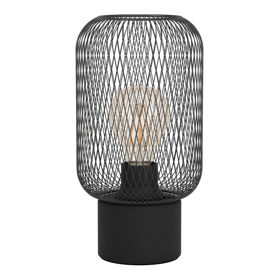 Eglo Tischleuchte Wrington Schwarz, 1-flammig, Metall, Durchmesser: 15 cm, Höhe: 28,5 cm - Bild 2