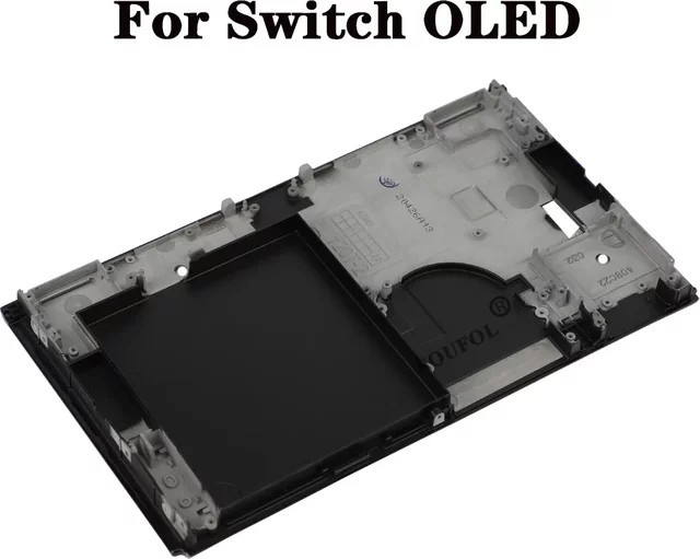 MBCHIPSTAR Metall Abdeckung für Nintendo Switch OLED als Wärmeableitung und Frontrahmen in Schwarz - Bild 1