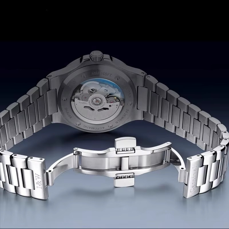KARNEVAL Armbanduhr Automatik, Edelstahl, Herren - Bild 5