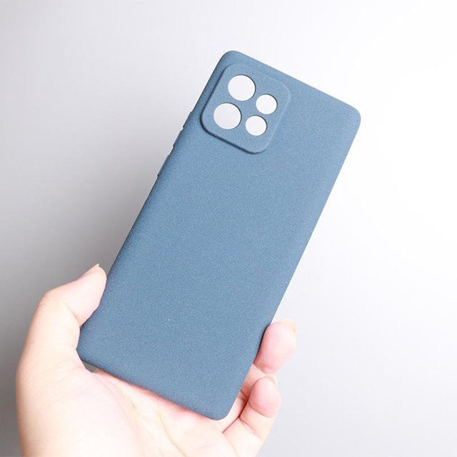 Motorola Moto Edge 60 Neo Ultra Silikon TPU Hülle mit Kameraschutz in Sandblau Matte Sandstein Optik - Bild 1