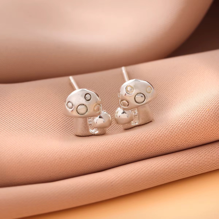 GaGa-Duck Ohrstecker, 925 Silber, doppeltes Pilzmotiv - Bild 4