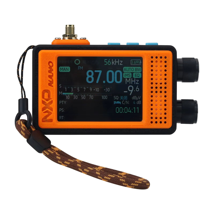 Tragbarer TZT NXP-NANO FM-Radioempfänger in Orange mit TEF6686 Chip, ESP32-Steuerung und 2,4-Zoll-IPS-Touchscreen (65–108 MHz) - Bild 2