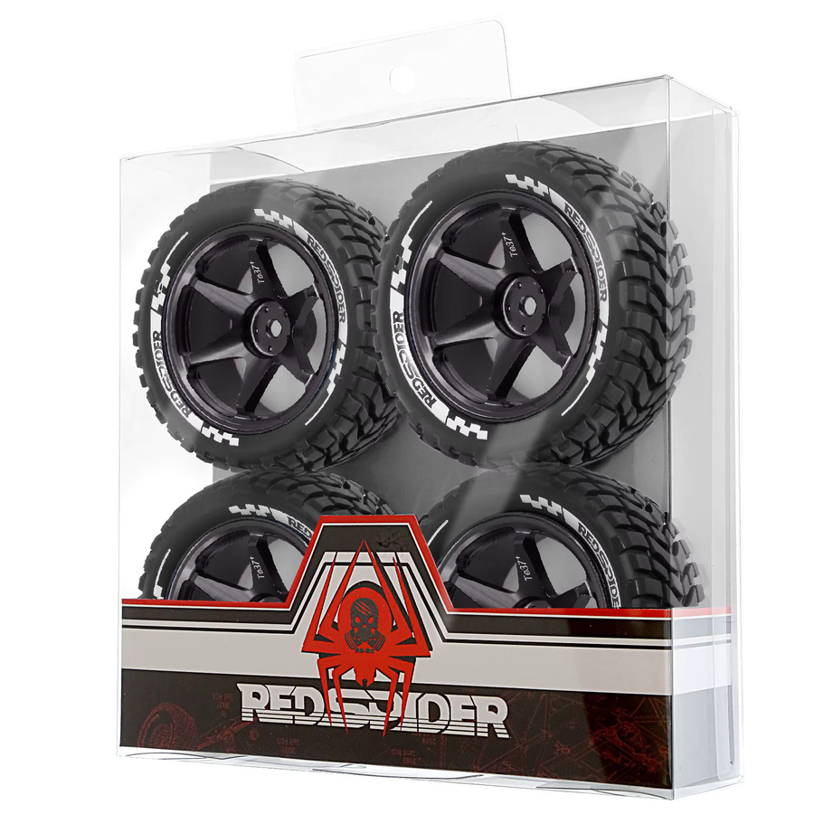 RS Metall 1/10 On-Road Rally Radreifen, 2,95", AD 12mm Sechskant, Schwarz - Bild 2