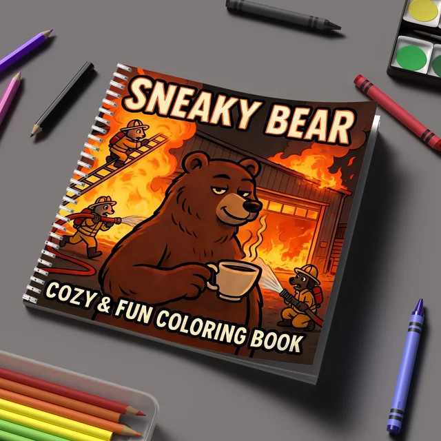 SNEAKY BEAR Malbuch mit Auffälligen Mustern, Zeichenbuch - Bild 1