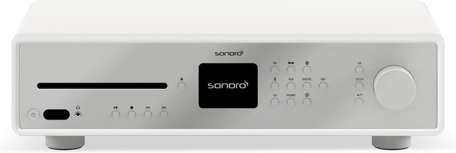 Sonoro HiFi-CD-Receiver mit Internetradio in Weiß Matt und Silber - Bild 1