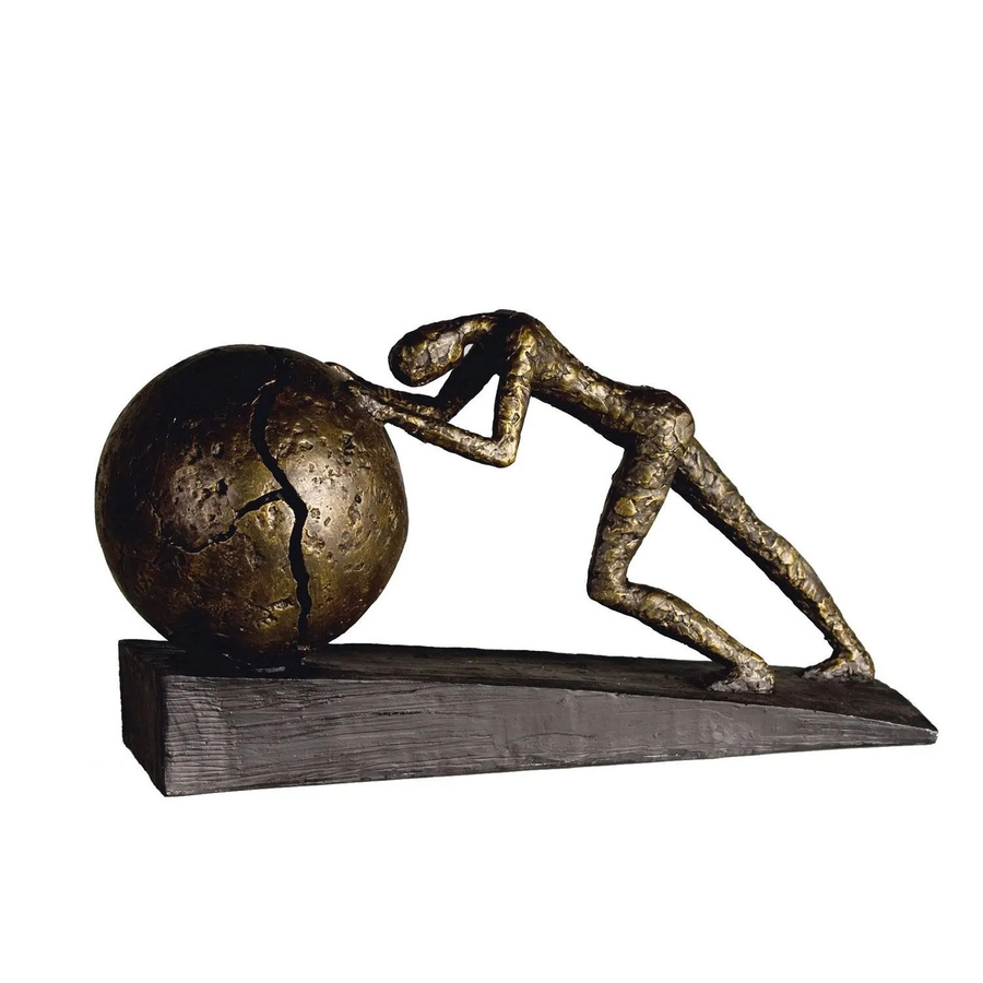Gilde Skulptur Heavy Ball in Bronzefarben, Tischdekoration rund, Höhe: 37 cm, Breite: 21,5 cm - Bild 2