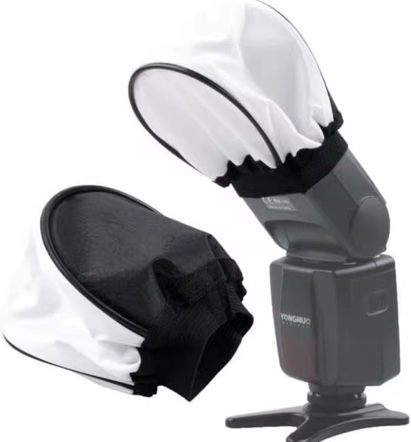 Universeller Speedlite Softbox-Diffusor in Weiß für DSLR-Kameras und Blitzlicht-Speedlights - Bild 1