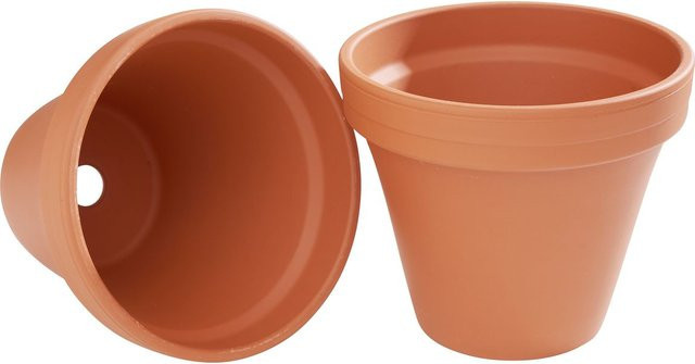 VBS Terrakotta-Töpfe in Braun, 2er-Set, Durchmesser: 18 cm - Bild 1