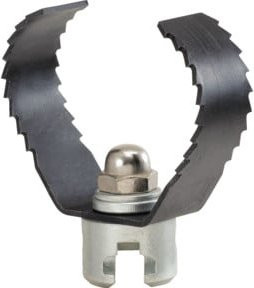KS Tools Verzahnter Gabelschneidkopf aus Edelstahl in Schwarz, Ø 125 mm, Spirale 32 mm - Bild 1