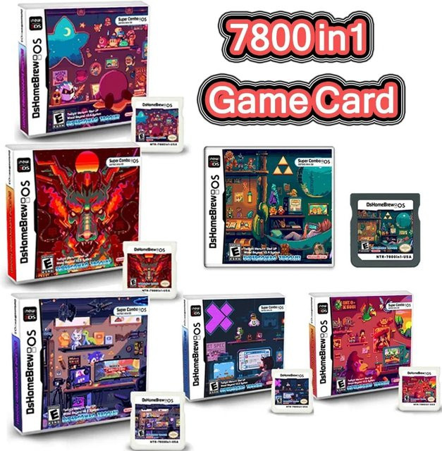 7800 in 1 Kombinierte Spielkarte für Nintendo 2DS, 3DS und 3DS XL von Takara Tomy - Bild 1