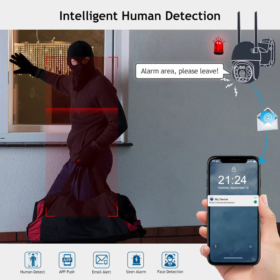 Techage H.265 NVR 8CH Wifi IP Kamera Sicherheitssystem in Schwarz mit 5MP/4MP Auflösung und P2P XMeye Pro ONVIF Unterstützung - Bild 3