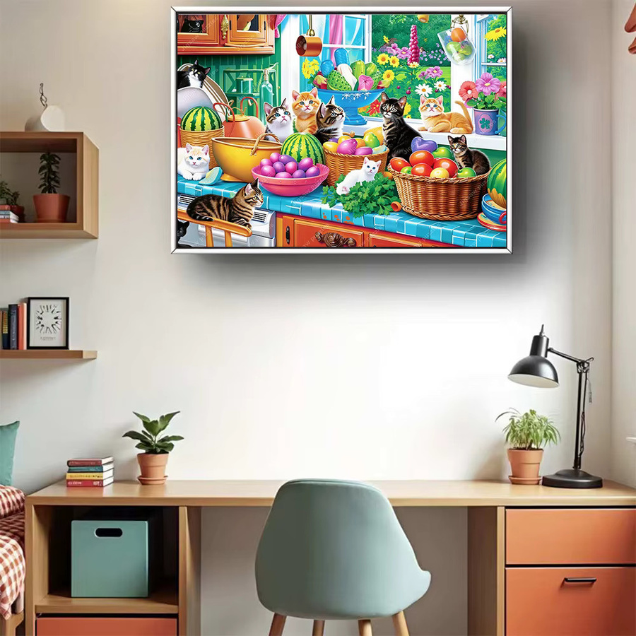 AZNM Puzzle, Katzen- und Küchenszene, Bunt / Mehrfarbig - Bild 4