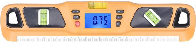 OutsideWorld Digitale Wasserwaage Orange – Magnetisches Mini-Nivellierinstrument mit Winkelmesser - Bild 1
