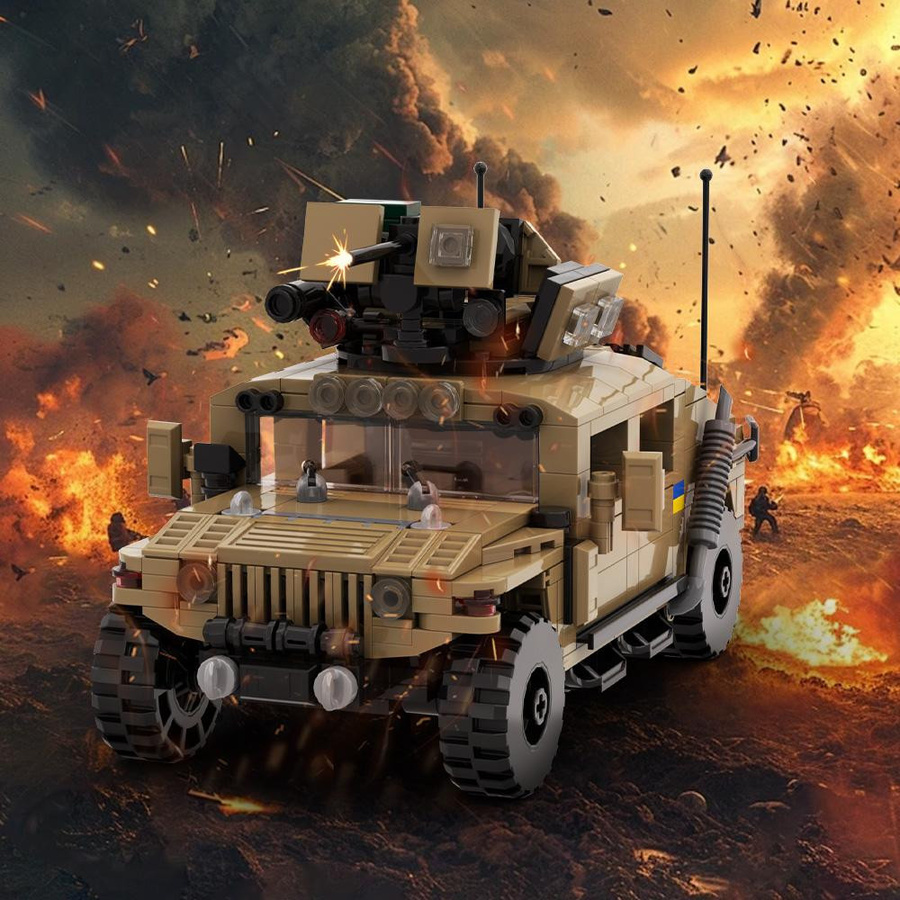 Gobricks Hummvee MOC Auto Baustein Spielzeug ab 14 Jahren - Bild 4