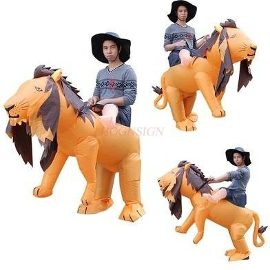 Binchi Outdoor Product Löwen Aufblasbare Kleidung, Tiere, Gelb, ab 3 Jahre - Bild 1