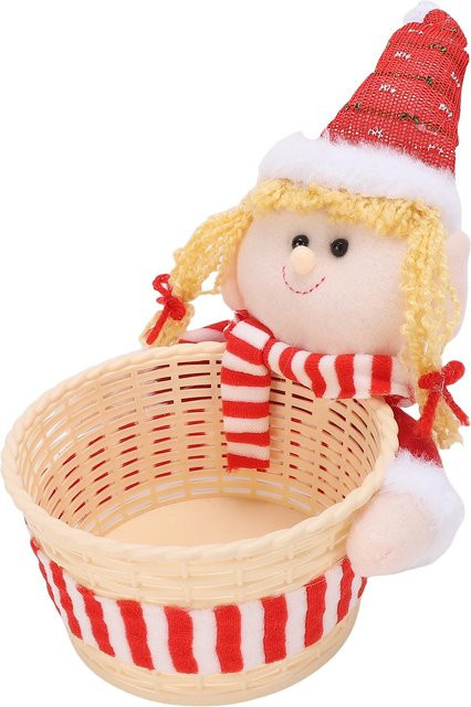 Igeteck Weihnachts-Aufbewahrungsschale in Beige für Snacks und Nüsse als Tischdekoration - Bild 1