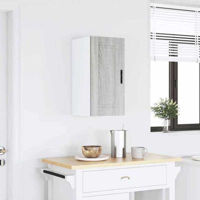 Küchen-Hängeschrank Porto von vidaxl in Grau Sonoma mit Drehtüren aus Holzwerkstoff, B: 60 cm, H: 31 cm, T: 30 cm - Bild 1
