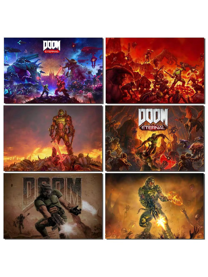 Mesuca Fotohintergrund Doom Eternal Motiv für Geburtstag und Party, Mehrfarbig, B/H: 70 x 70 cm - Bild 6