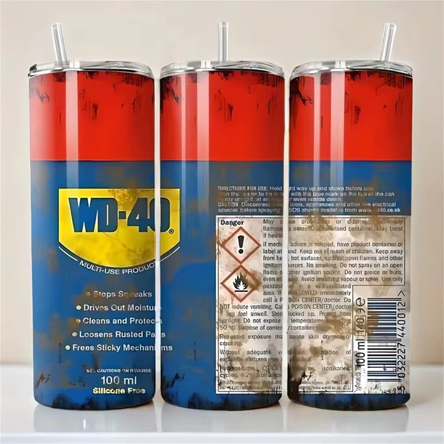 WD-40 Isolierter Edelstahl Trinkbecher mit Deckel, 20oz, Mehrfarbig - Bild 2