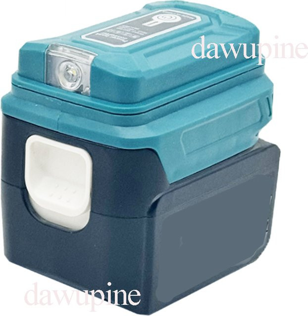 dawupine LED Taschenlampe Adapter für Makita 18V Li-Ion Akku mit USB Power Bank Funktion in Blau - Bild 1