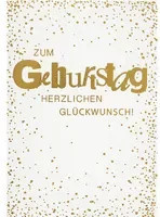 Perleberg Faltkarte Basic Classic Geburtstagskarte in Multicolor und Weiß - Bild 1