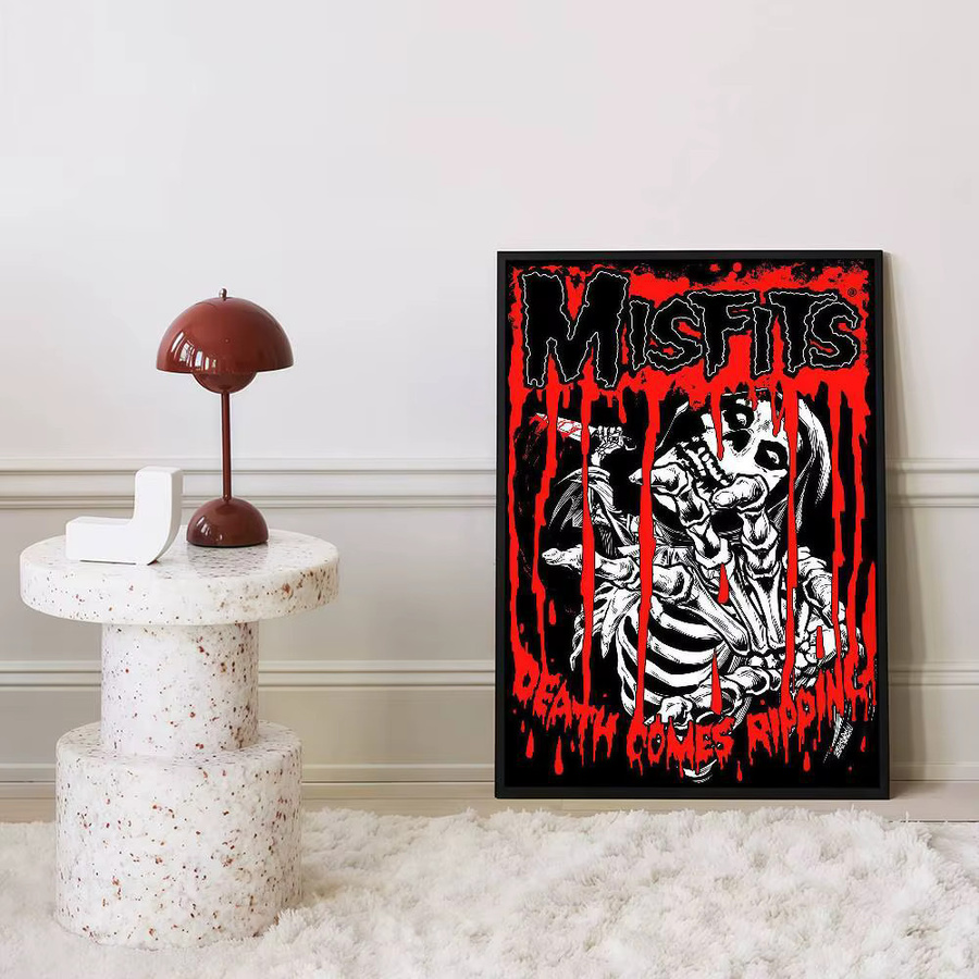 Misfits Horror Punk Rock Wandaufkleber Retro Motiv in Mehrfarbig als selbstklebender Wanddekor für Wohnzimmer und Bar - Bild 6